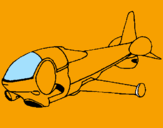 Disegno Nave supersonica  pitturato su marta