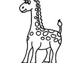 Disegno Giraffa pitturato su simo