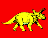 Disegno Triceratops pitturato su martinnavarro