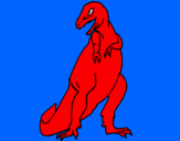 Disegno Tyrannosaurus Rex pitturato su francesco