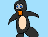 Disegno Pinguino pitturato su LETIZIA.S