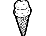 Disegno Cono di gelato  pitturato su x