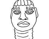 Disegno Statua semplice di donna  pitturato su susy