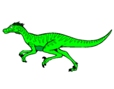 Disegno Velociraptor  pitturato su gabriele 1