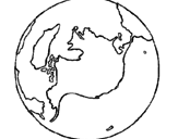 Disegno Pianeta terra pitturato su pianeta terra
