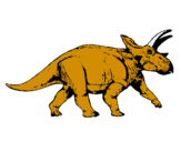 Disegno Triceratops pitturato su alessio t.