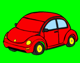 Disegno Automobile moderna  pitturato su kiaretta96
