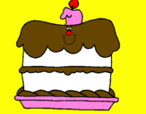 Disegno Torta di compleanno  pitturato su Antonisia