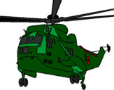 Disegno Elicottero di salvataggio  pitturato su guerra