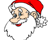 Disegno Faccione Babbo Natale  pitturato su giuseppe
