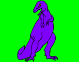 Disegno Tyrannosaurus Rex pitturato su lorenzo