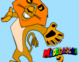 Disegno Madagascar 2 Alex 2 pitturato su andrea