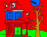 Disegno Casa del terrore pitturato su viviana