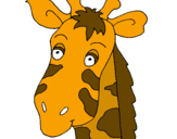 Disegno Muso di giraffa pitturato su giuseppe