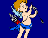 Disegno Cupido  pitturato su federico v