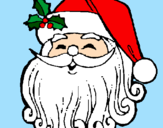 Disegno Faccione Babbo Natale  pitturato su ANDREA GERVASI