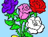 Disegno Mazzo di rose  pitturato su antonella99