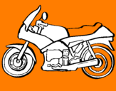 Disegno Motocicletta  pitturato su jonathan
