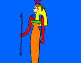 Disegno Hathor pitturato su mario