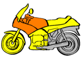 Disegno Motocicletta  pitturato su alessandro bizzotto