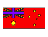 Disegno Australia pitturato su deian