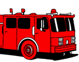 Disegno Camion dei pompieri pitturato su ALESSANDRA