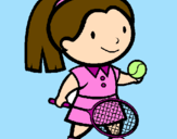 Disegno Ragazza che gioca a tennis  pitturato su kiki9c