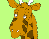 Disegno Muso di giraffa pitturato su margarita