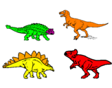Disegno Dinosauri di terra  pitturato su ALESSANDRO P.