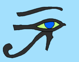 Disegno Occhio di Horus  pitturato su nicole