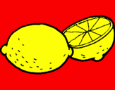 Disegno limone  pitturato su LIMONI