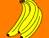 Disegno Banane  pitturato su nico e mary