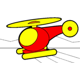 Disegno Piccolo elicottero pitturato su alessio