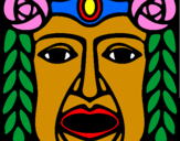 Disegno Maschera Maya pitturato su GIORGIA 98