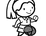 Disegno Ragazza che gioca a tennis  pitturato su Sara