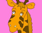 Disegno Muso di giraffa pitturato su giulia m.