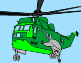Disegno Elicottero di salvataggio  pitturato su gianmarco