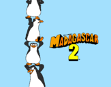 Disegno Madagascar 2 Pinguino pitturato su lalla