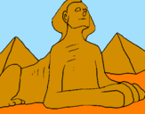Disegno Sfinge pitturato su federica moccia