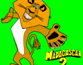 Disegno Madagascar 2 Alex 2 pitturato su andrea