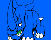 Disegno Rinoceronte II pitturato su matteo dag
