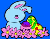 Disegno Coniglietto di Pasqua  pitturato su VANESSA