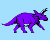 Disegno Triceratops pitturato su Roberto
