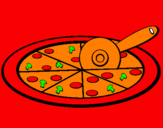 Disegno Pizza pitturato su antonio05