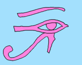 Disegno Occhio di Horus  pitturato su federico               