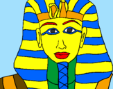 Disegno Tutankamon pitturato su benny 