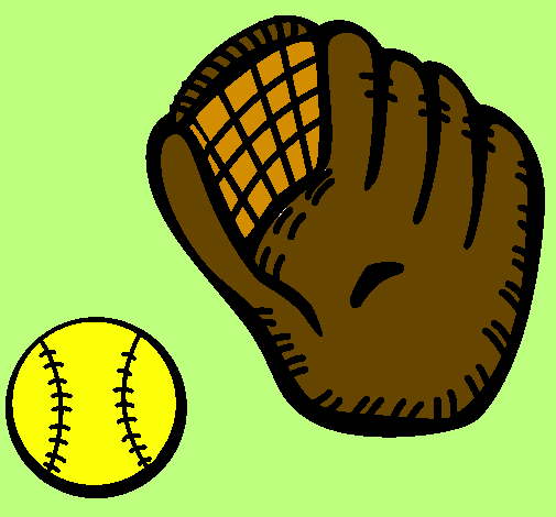 Guanto da baseball e pallina