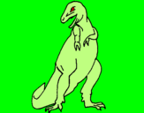 Disegno Tyrannosaurus Rex pitturato su MARTY SCRICCI