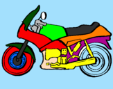 Disegno Motocicletta  pitturato su valentino