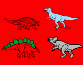 Disegno Dinosauri di terra  pitturato su Ludovico